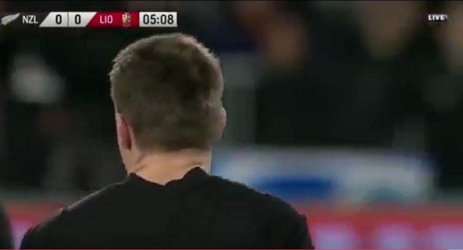Watch the insane moment Beauden Barrett picks up rugby ball with his hand