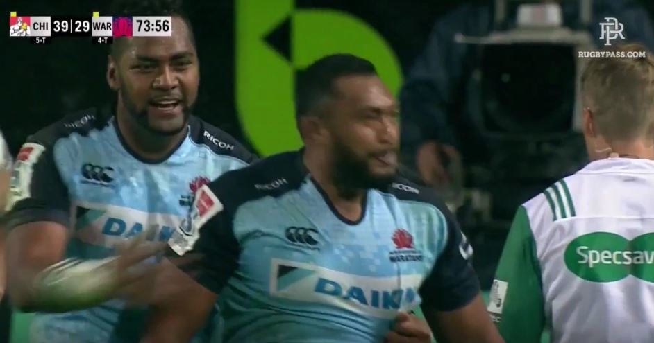 Sekope Kepu scores one of the great prop tries