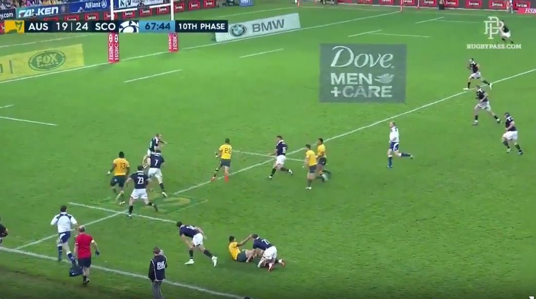 WATCH: Quade Cooper throws felonious pass that almost ruined Scotland