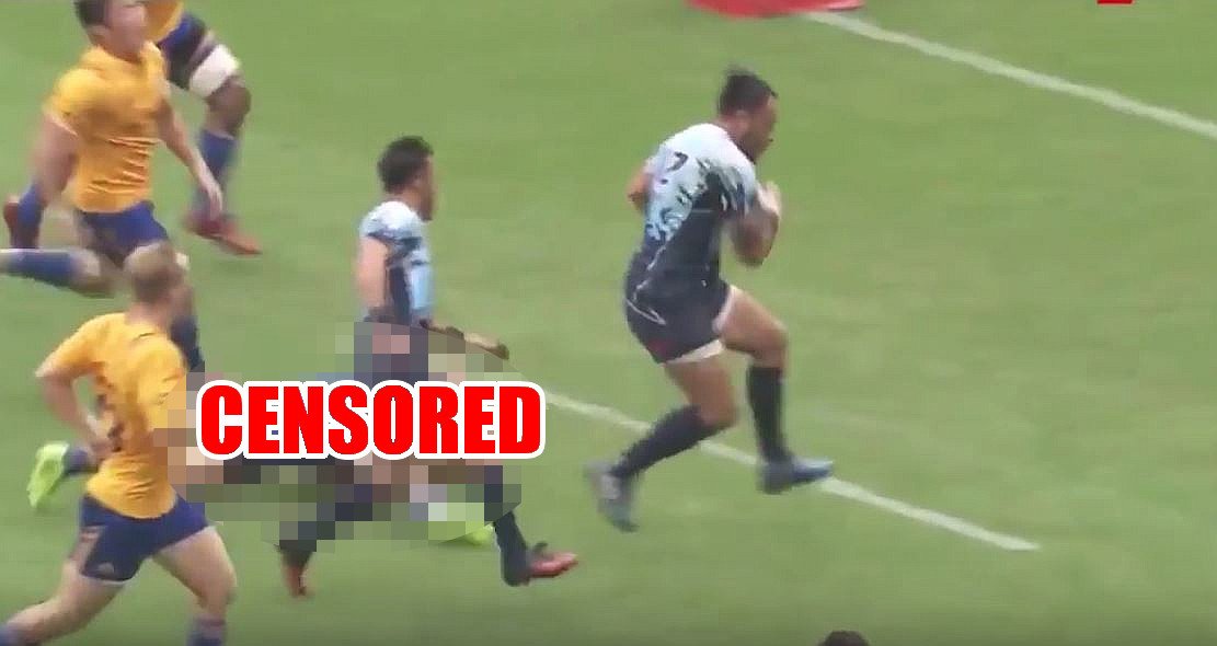 Former Cardiff RFC player obliterated by 105kg Tongan centre in the Top League