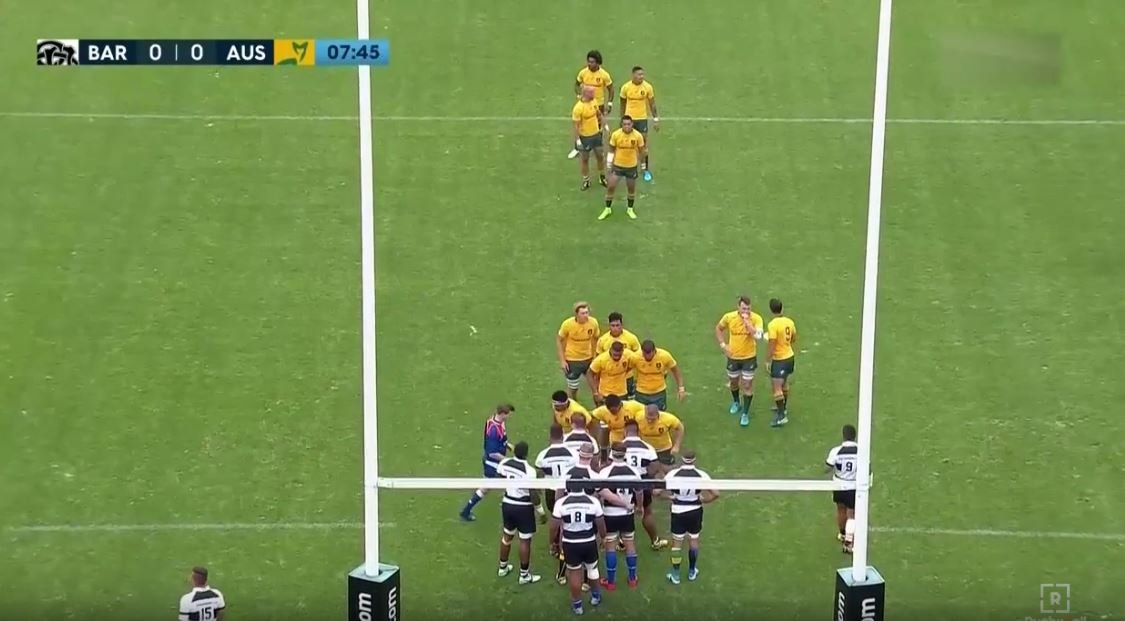 WATCH: Australia attempted an 'i formation' set piece move and it sort of worked