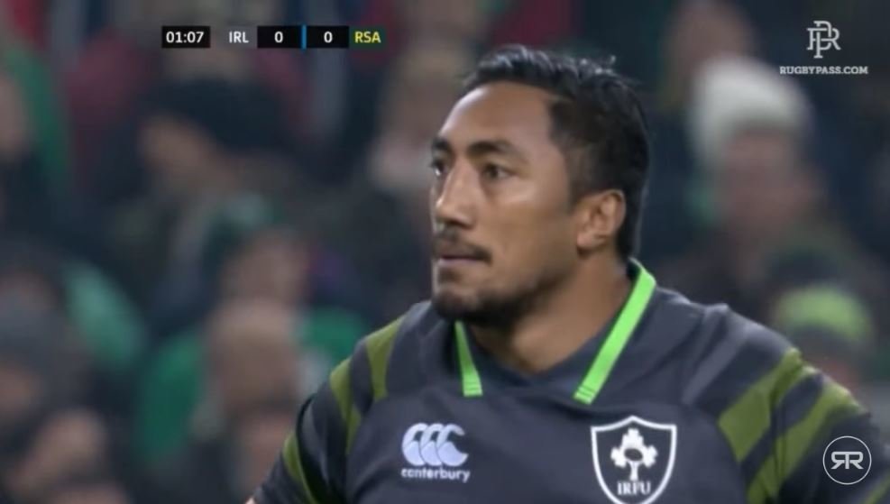 Bundee Aki announces himself within 50 seconds by breaking 127kg Coenie Oosthuizen