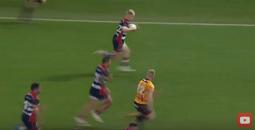 VIDEO: Bristol's Matt Protheroe turns on the afterburners from 70 metres out
