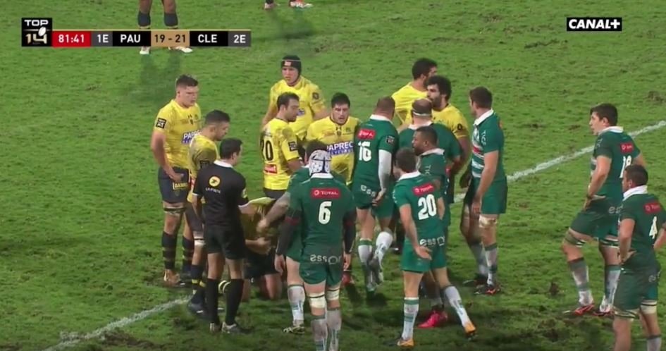 Clermont prop goes 'FULL PROP-TARD' in the 81st minute