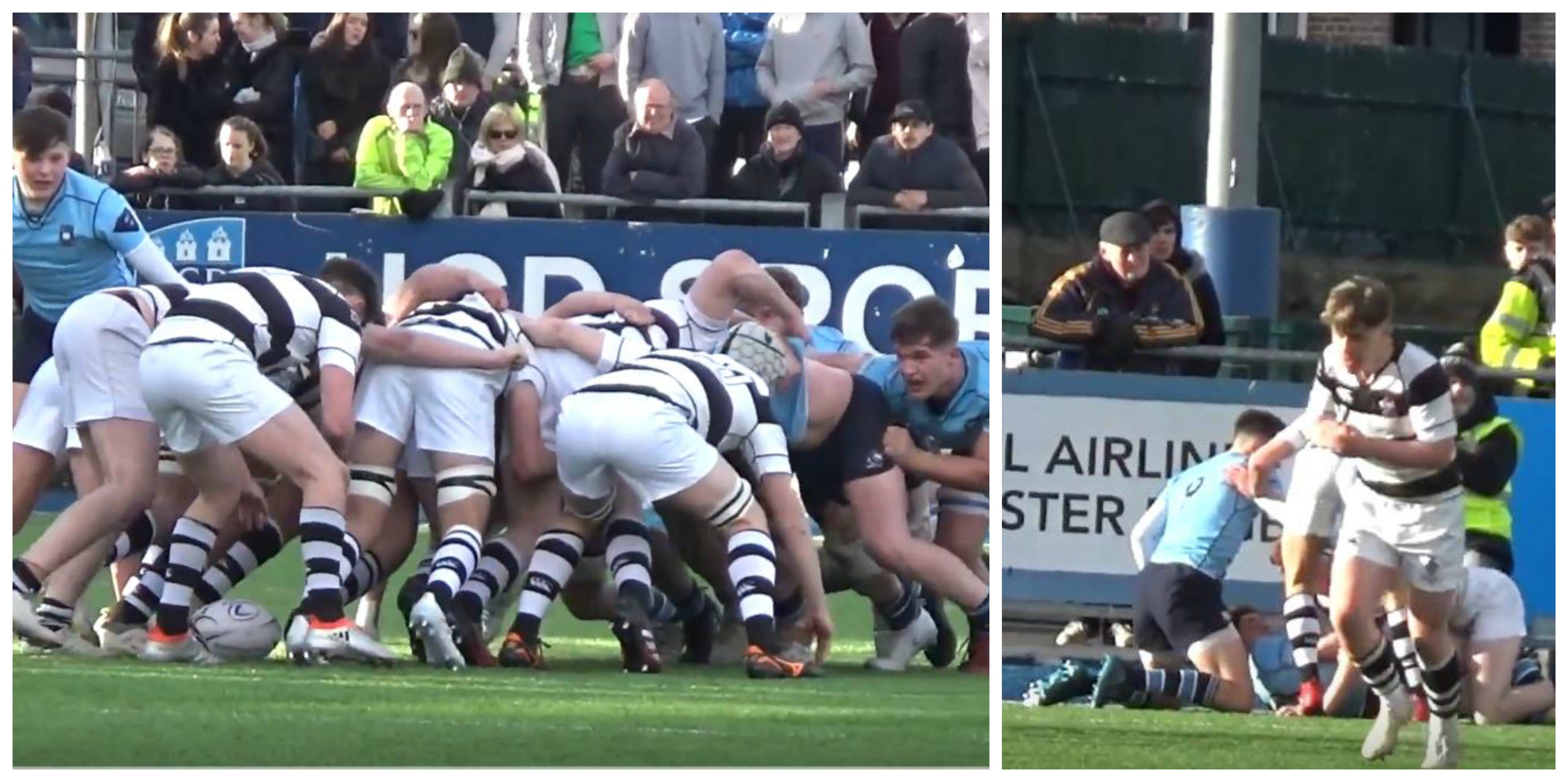 FOOTAGE: Controversy in Ireland as video shows crucial schoolboy try wasn't a try