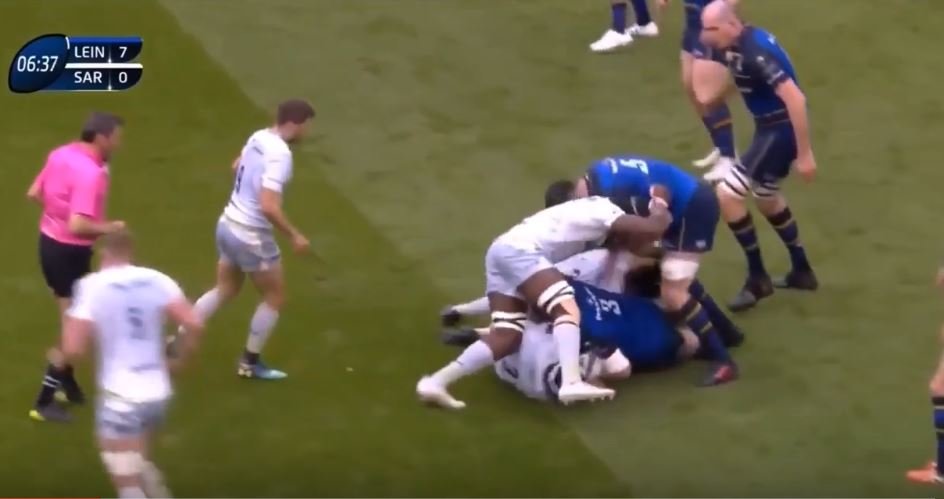 WATCH: Did you notice Dan Leavy tackling 2 players simultaneously?