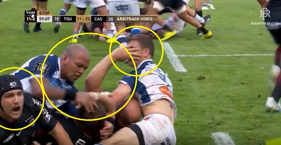 NONSENSE: Castre hooker gets one of the softest RED cards ever off Poite