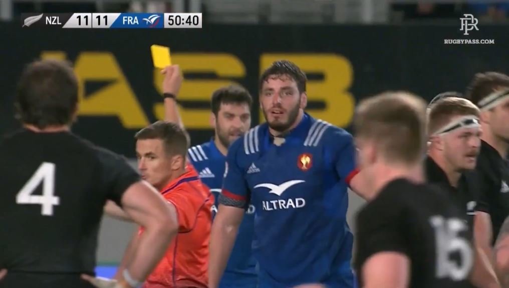 FOOTAGE: Ref ignores All Blacks yellow/red card offences just minutes after binning Frenchman for much less