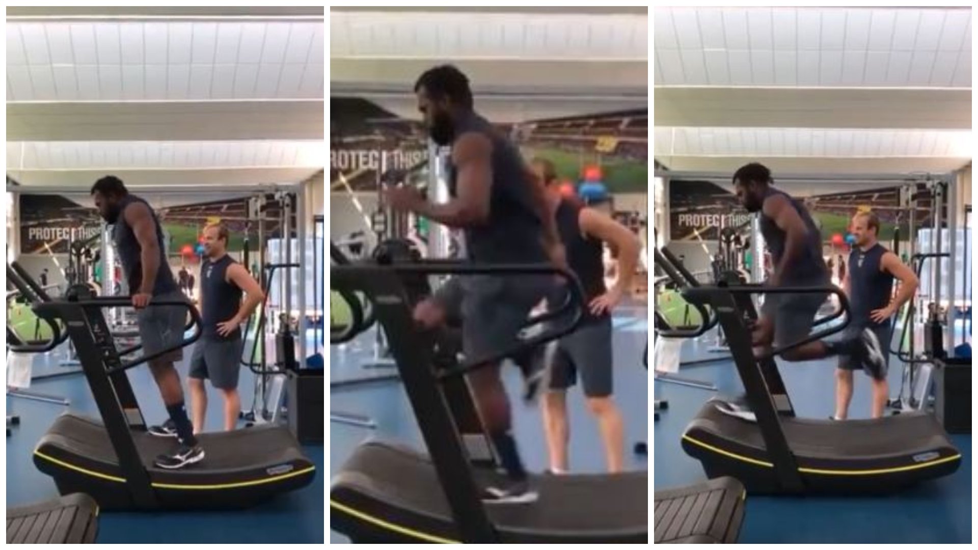 FOOTAGE: Raka running on a threadmill is a frightening sight