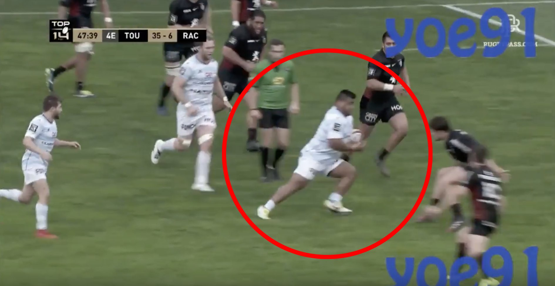 WATCH: 125kg Samoan cannonball has been turning French fancies into mince meat in Top 14