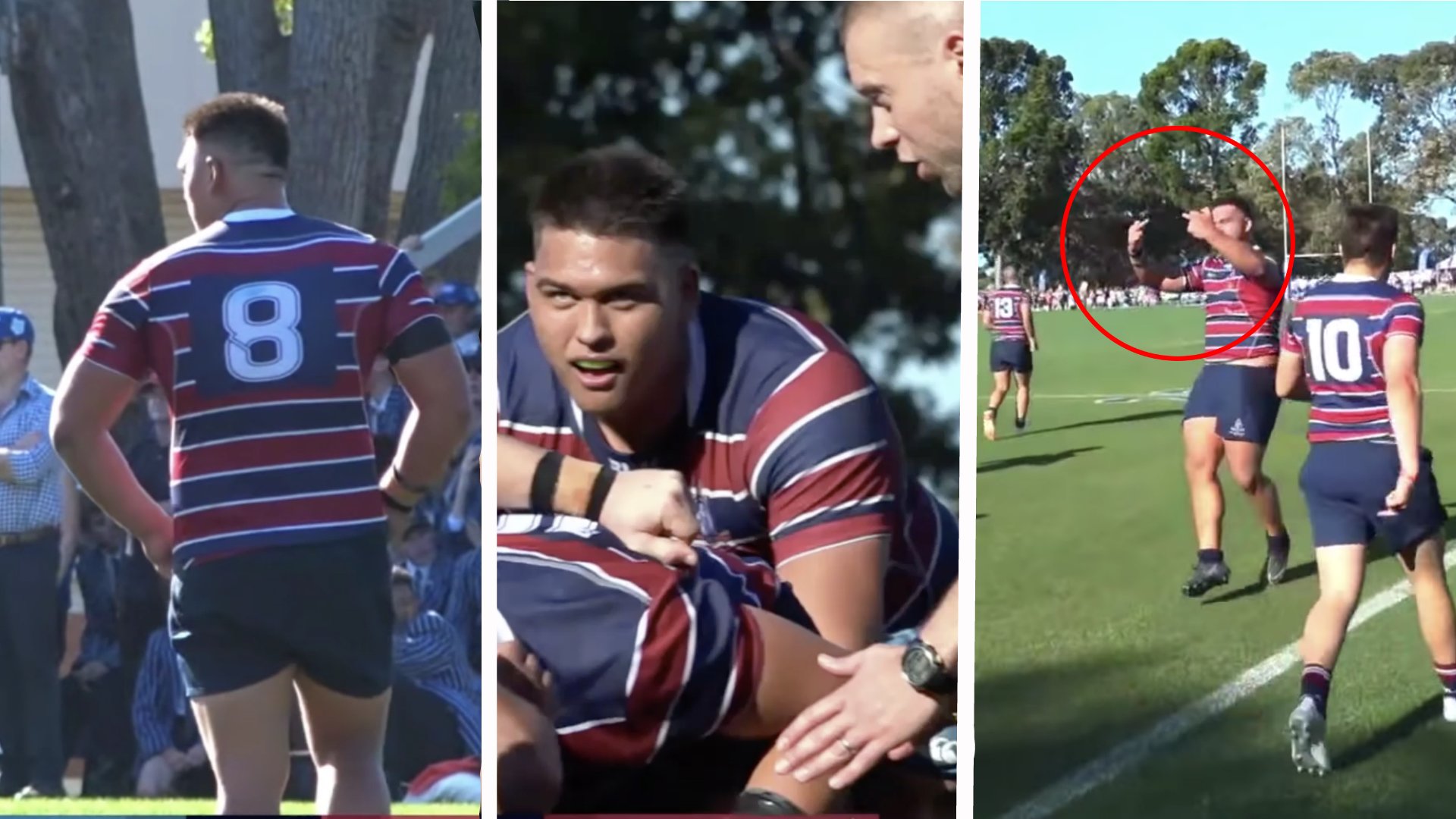 WATCH: MASSIVE Australian schoolboy scores unbelievable try in corner, then gives double fingers to opposition