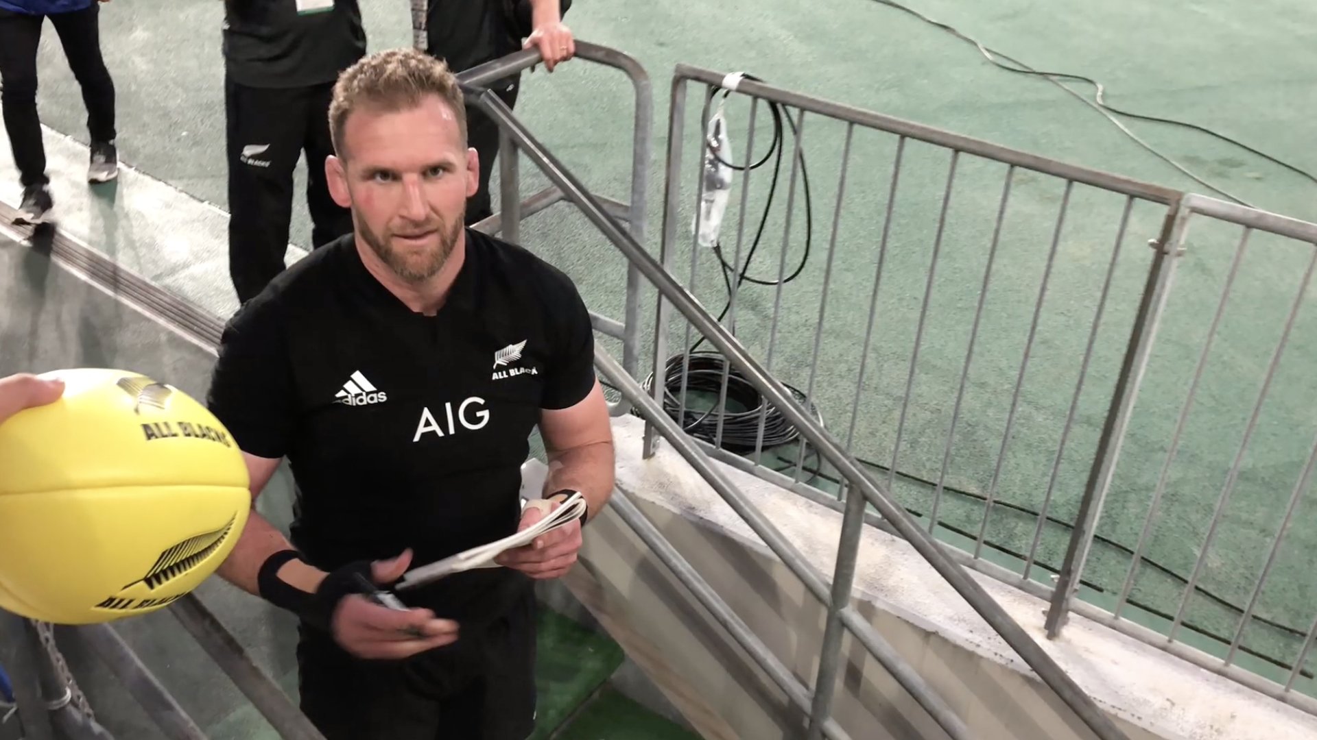 FOOTAGE: All Black players are remarkably composed as Japanese fans throw items at them