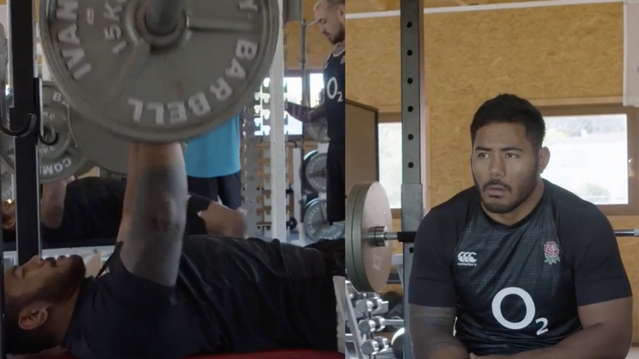 WATCH: Manu Tuilagi is so big that he goes to the gym to lose weight, but still WARMS UP on 130kg