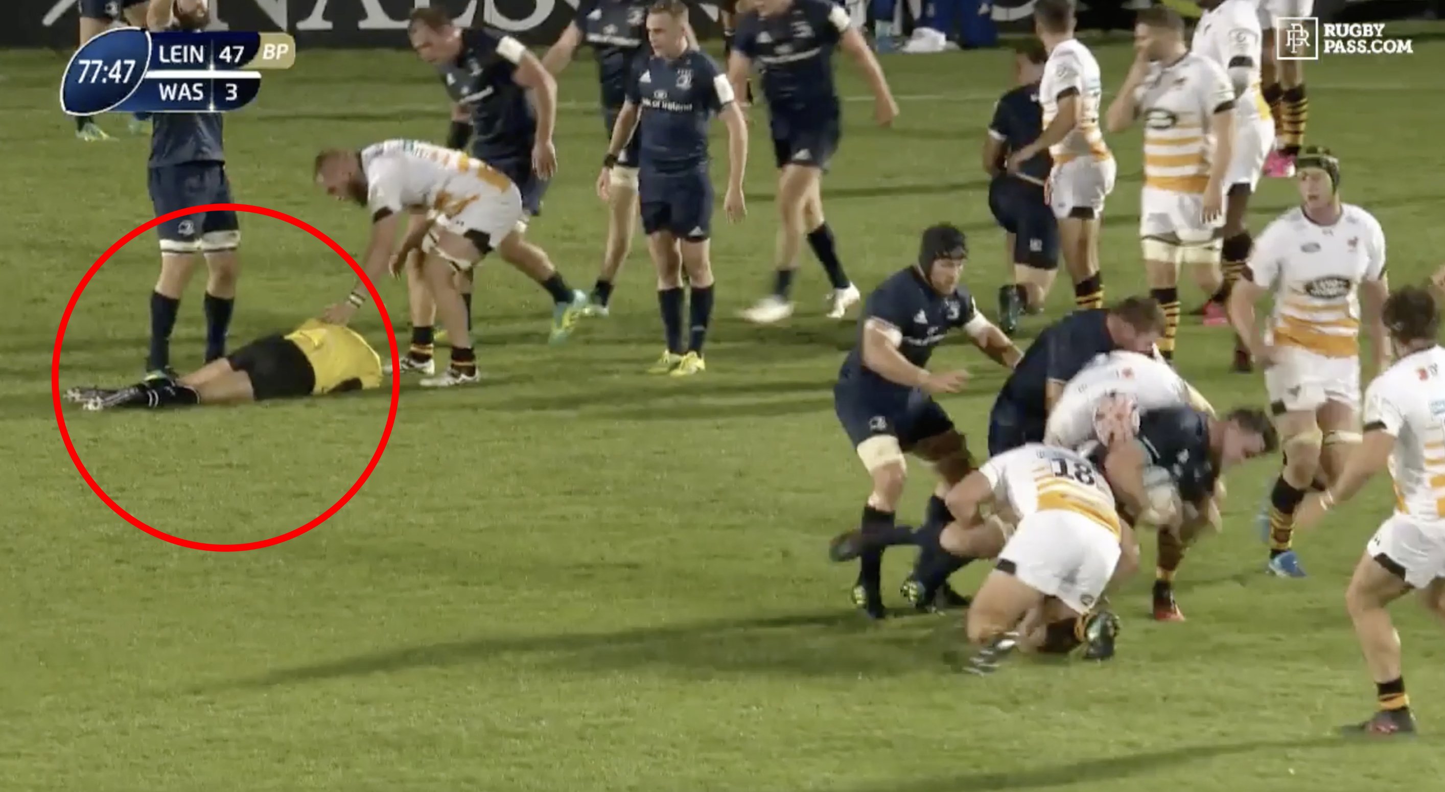 FOOTAGE: Ref cam captures moment Romain Poite is brutalled KO'd by Leinster flanker