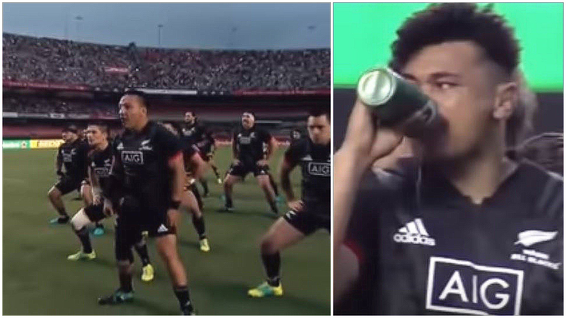 FOOTAGE: All Blacks rocked as Brazil respond to and neutralise Haka