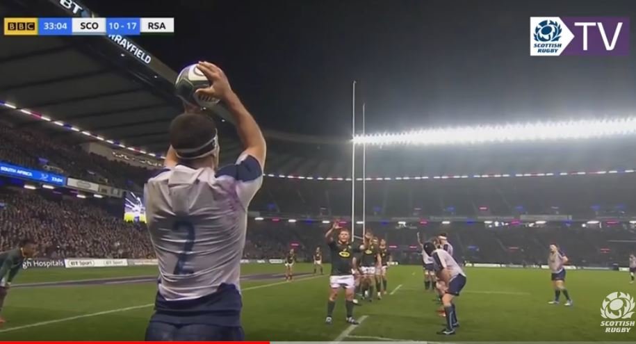 FOOTAGE: Scotland pull off variation of lineout trick play used by All Blacks in 2011