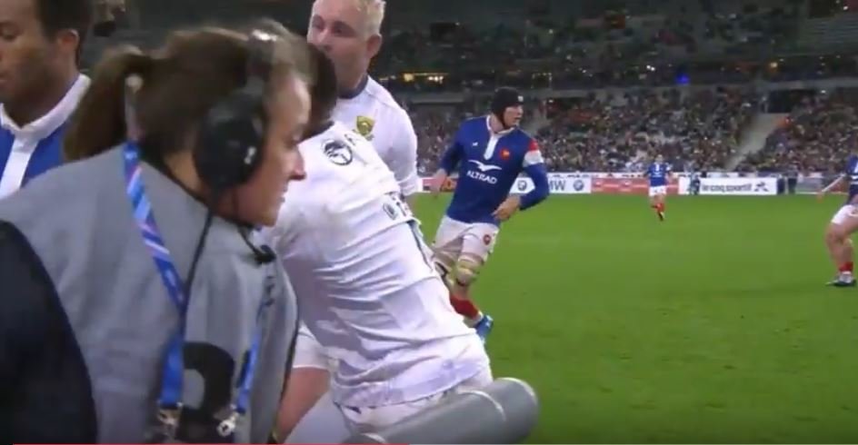 VIDEO: The moment a noble Bok prop saves Teddy Thomas from certain injury