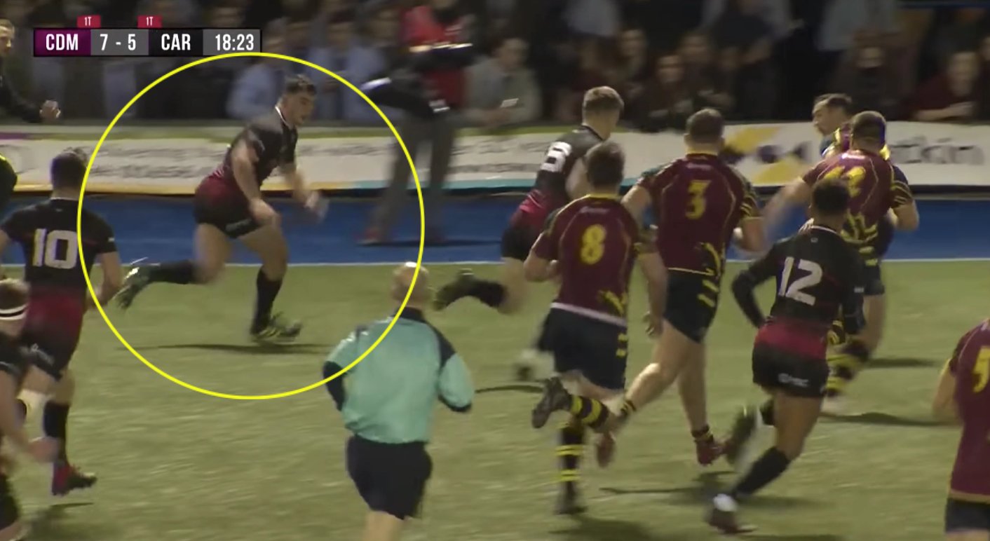 WATCH: Cardiff University hooker risks expulsion from Front Row Union with FILTHY pinpoint offload