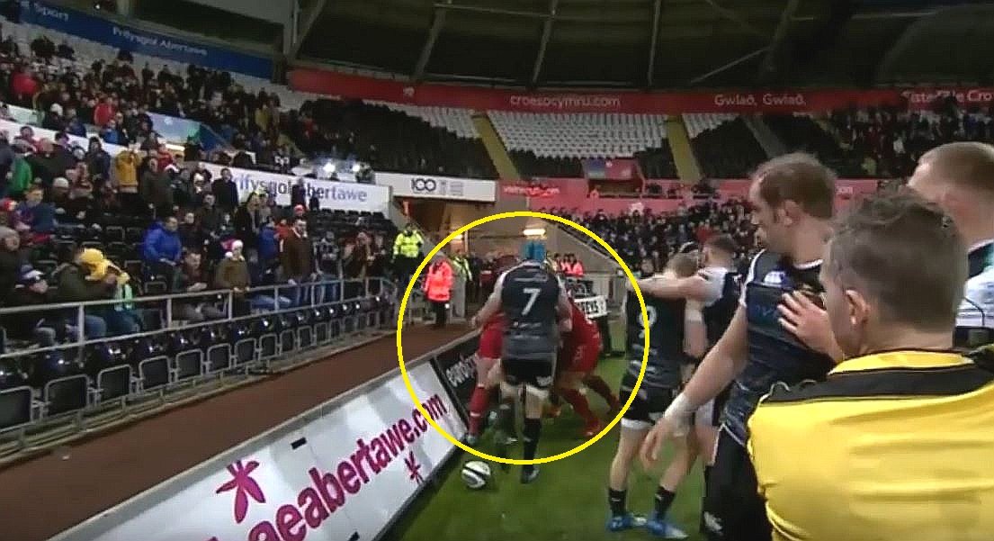 FOOTAGE: Players tear into each other after stadium clock controversy hits Wales