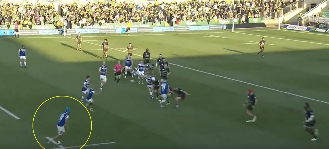 WATCH: James Haskell gets absolutely smoked by Zach Mercer with surprising turn of pace