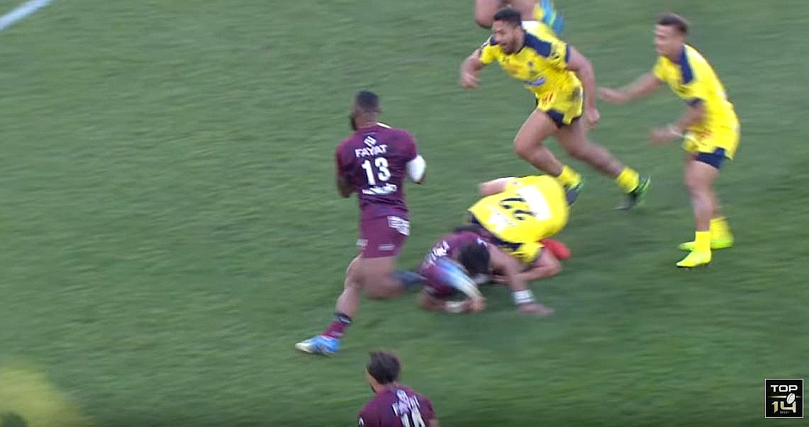 FOOTAGE: Semi Radradra cuts through Clermont like a hot knife through butter