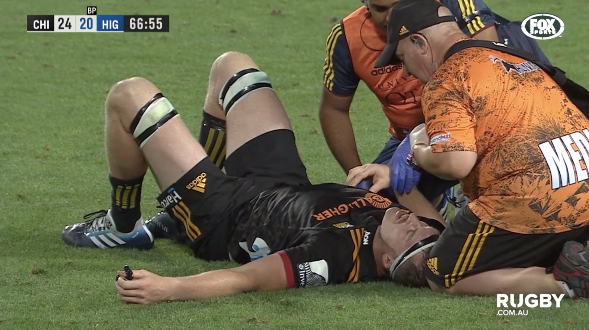 WATCH: Brodie Retallick gets absolutely SMOKED in first game of Super Rugby season