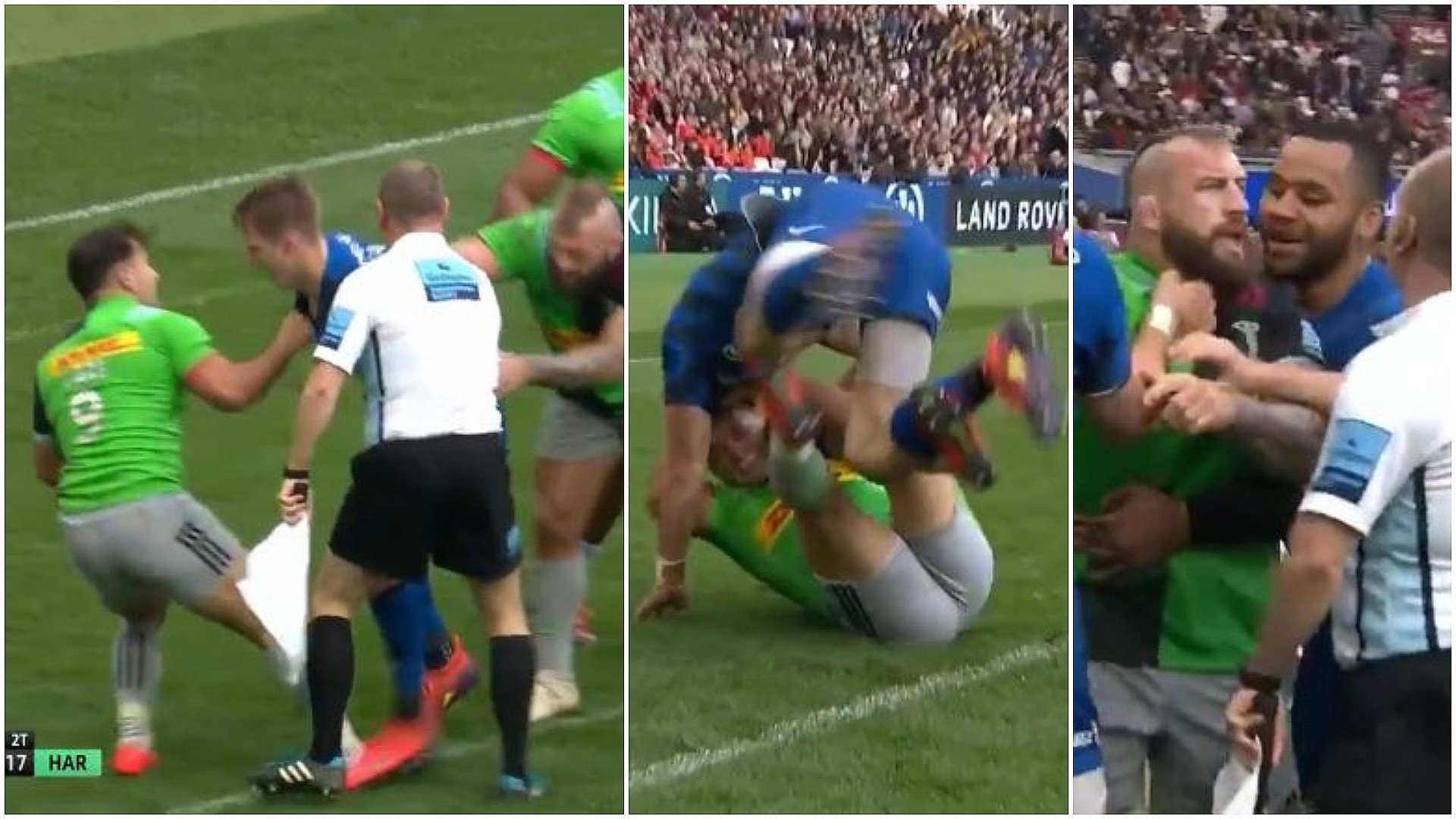 FOOTAGE: Tension boils over into violence as Liam Williams and Danny Care involved in frenzied manbags