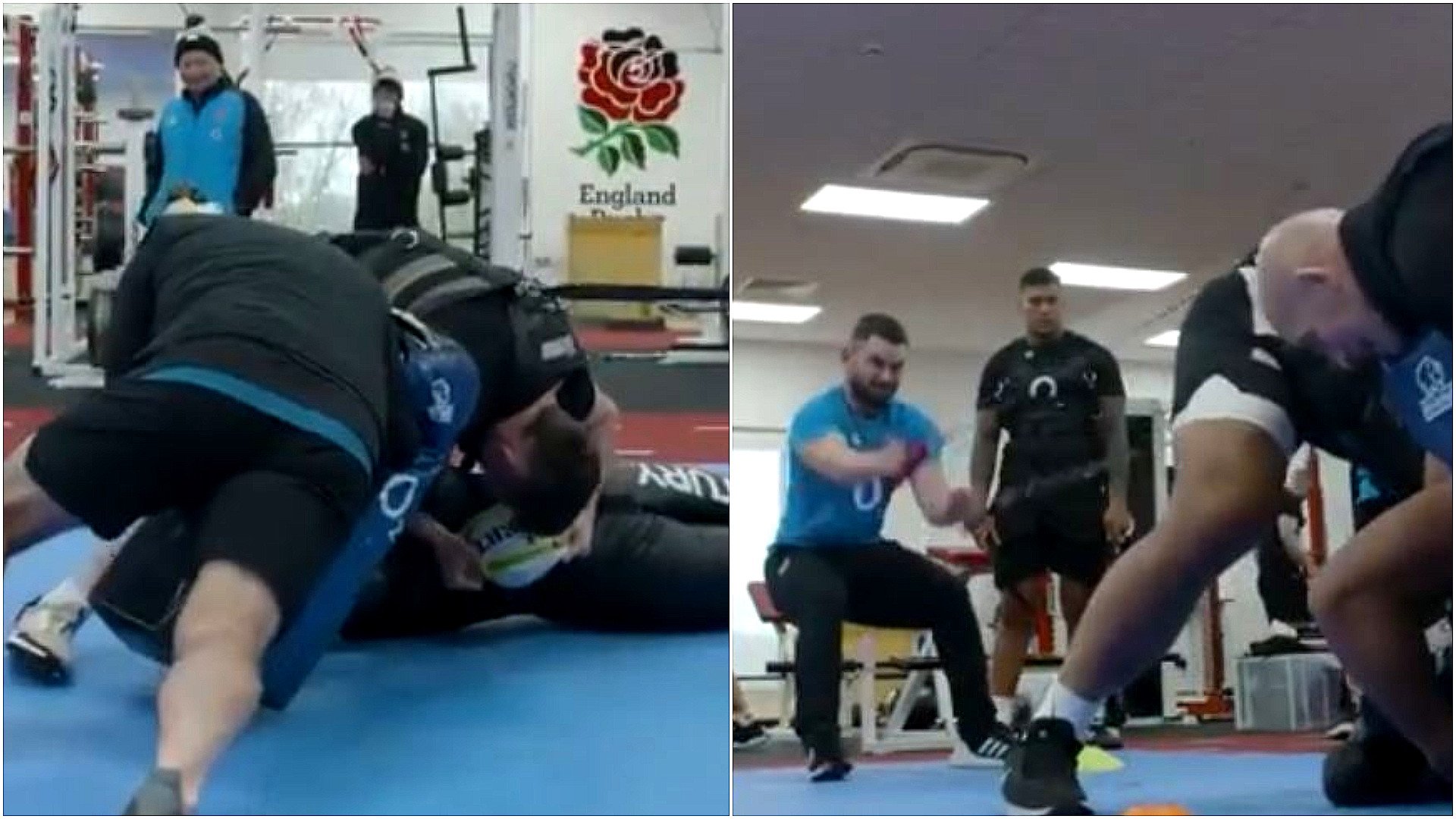 FOOTAGE: England's brutal rucking drills could be secret weapon in war on Scots