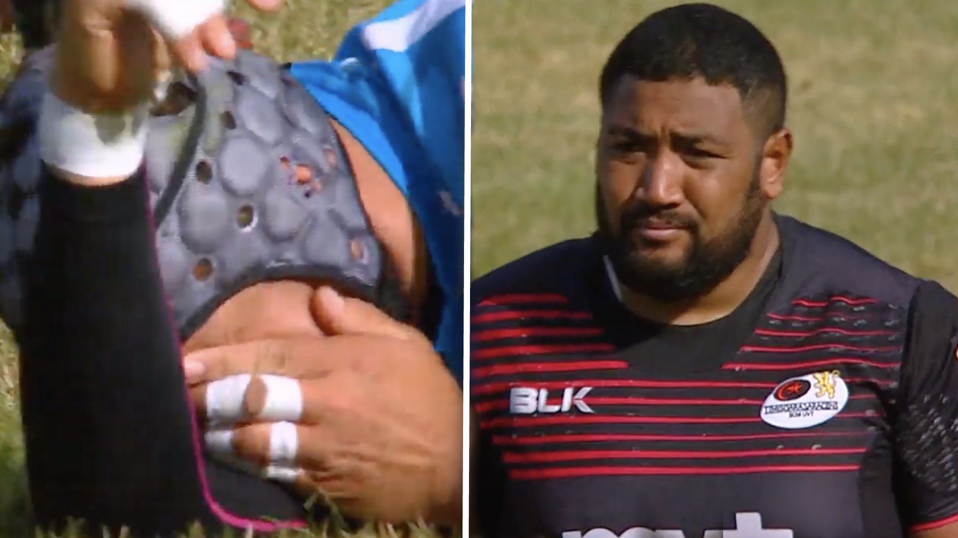 WATCH: 130kg prop gets softest red card in history after 'victim's' soccer style theatrics