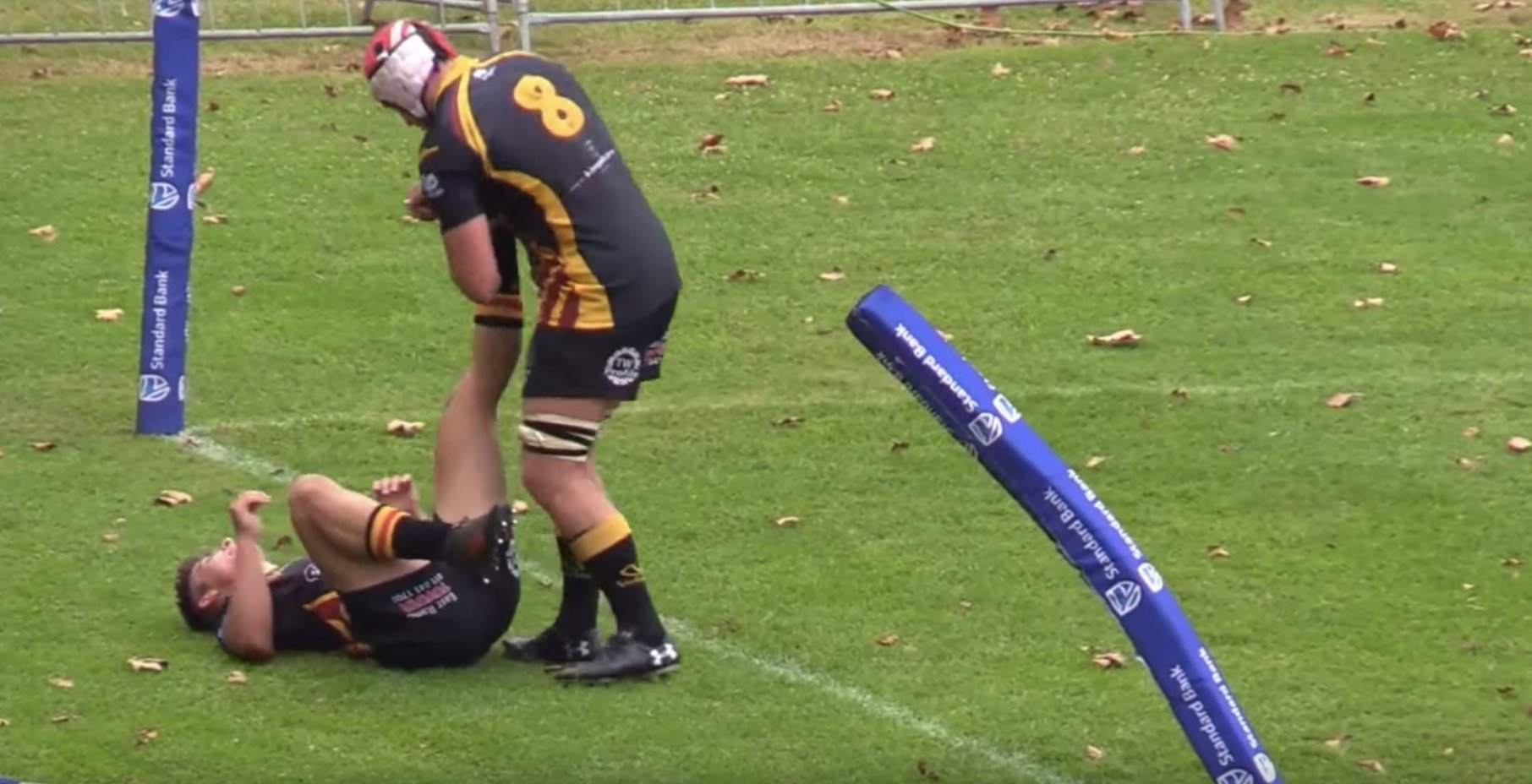 VIDEO: Schoolboy front row charges 60 metres for impressive domineering try