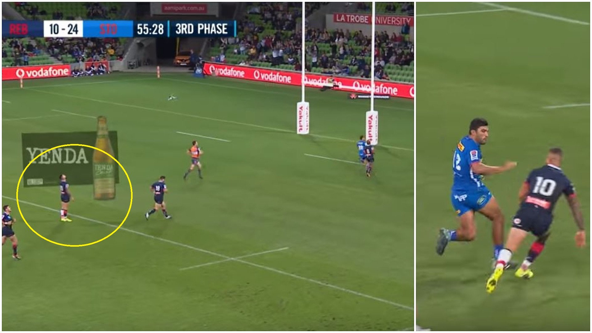 FOOTAGE: Quade Cooper ***** up twice with defensive lapses for consecutive Stormers tries