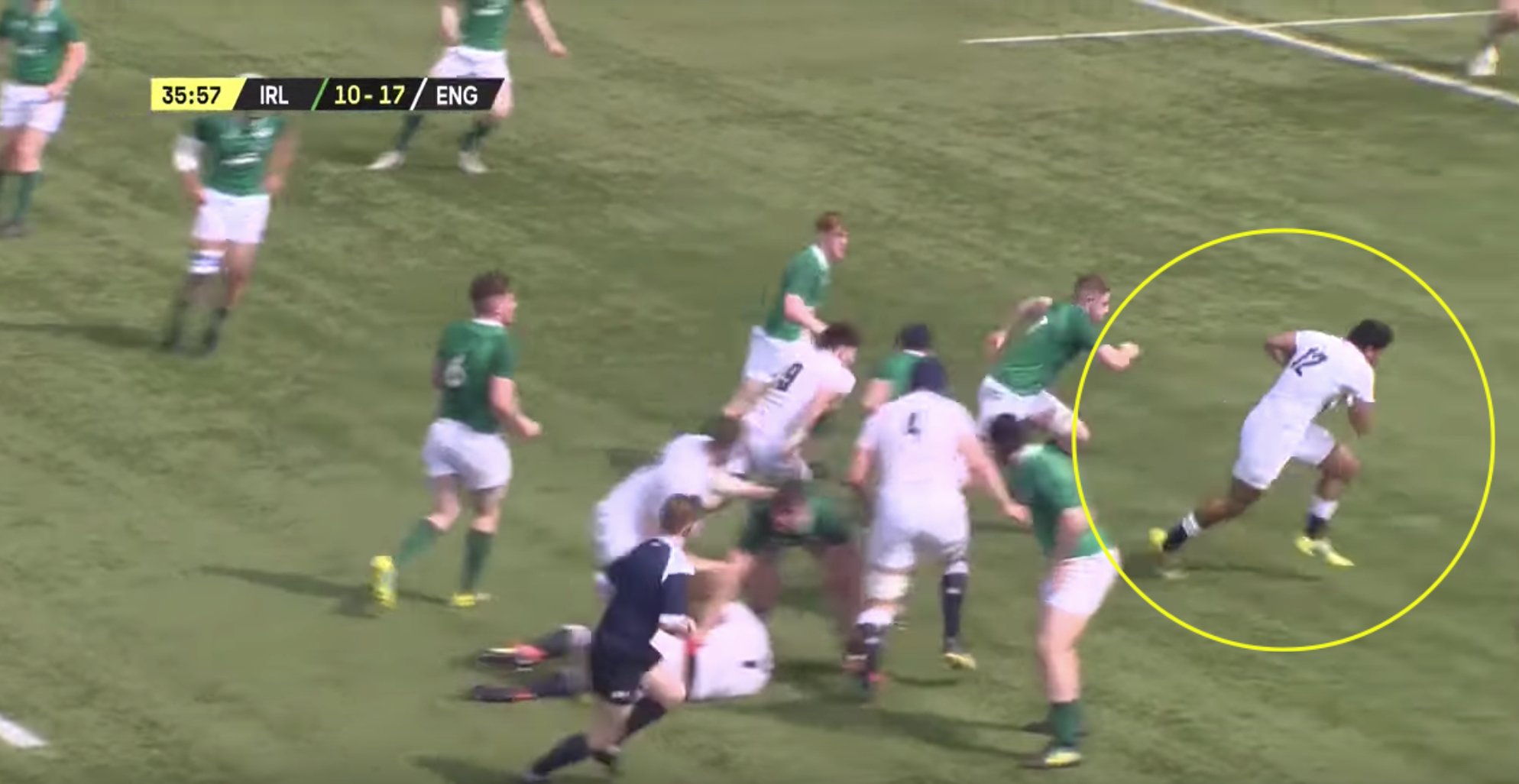 WATCH: Joe Cokanasiga's brother is ruining lives for the England Under 18's