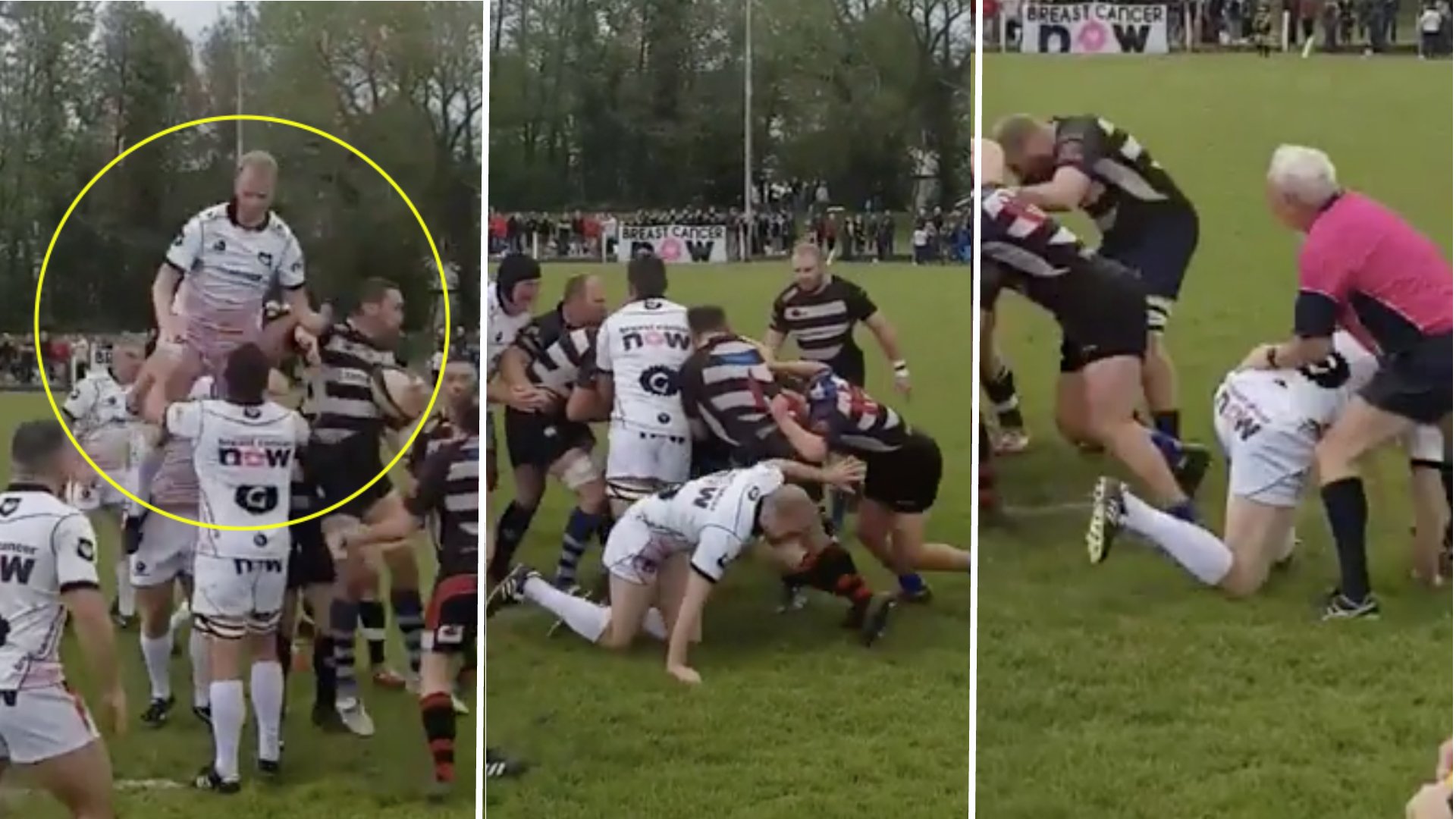 FOOTAGE: Referee Wayne Barnes plays rugby himself and the results are catastrophic