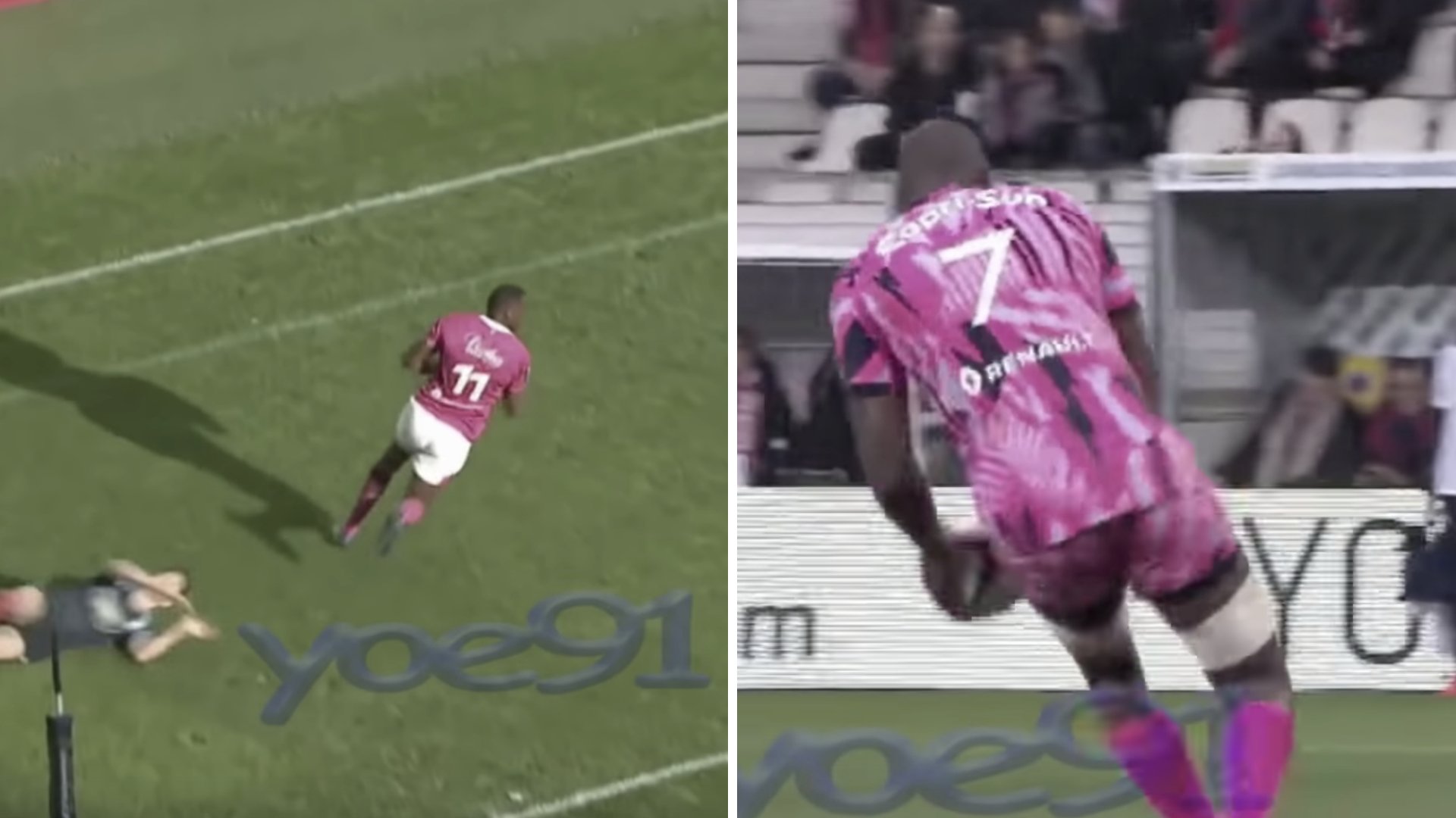WATCH: A ridiculously fast player has emerged who plays flanker AND winger - Yet France won't pick him