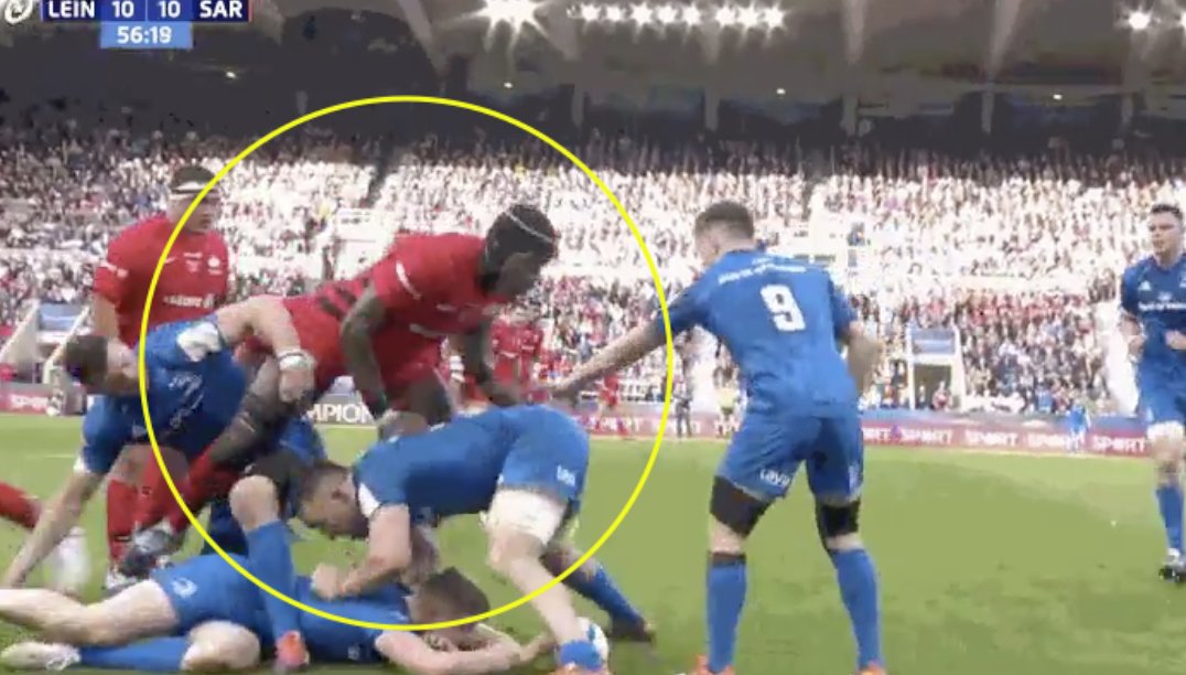 FOOTAGE: Maro Itoje destroys Leinster's game plan with one simple trick