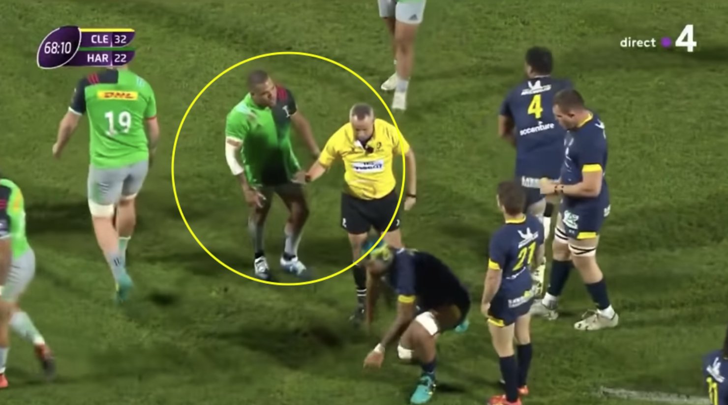 WATCH: Sinckler celebrates tackle with animalistic scream that's so bad the ref had to tell him off