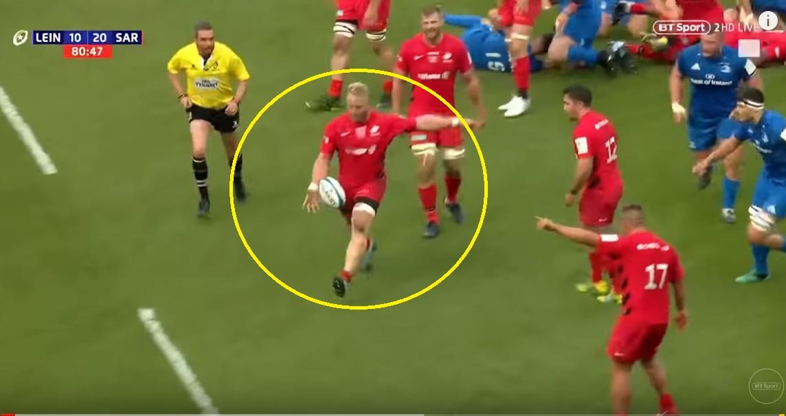 Prop Vincent Kock effectively beats Leinster single handedly with 60m alpha kick