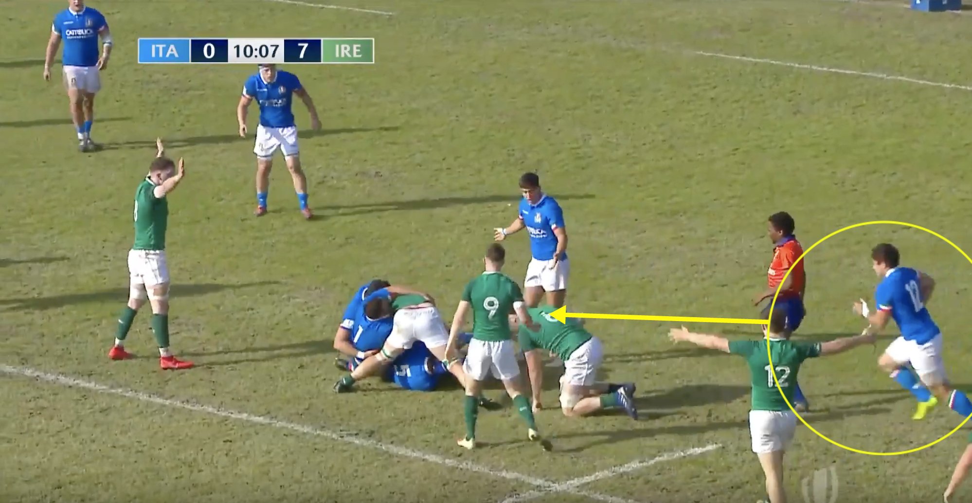 Fans are appalled at this HORROR clean out which left Ireland's second row needing a stretcher