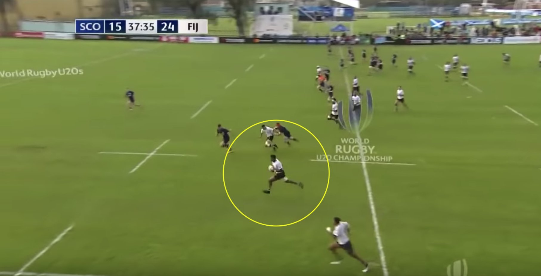 Fiji Under 20's score try with handling skills that can only be described as unbelievable