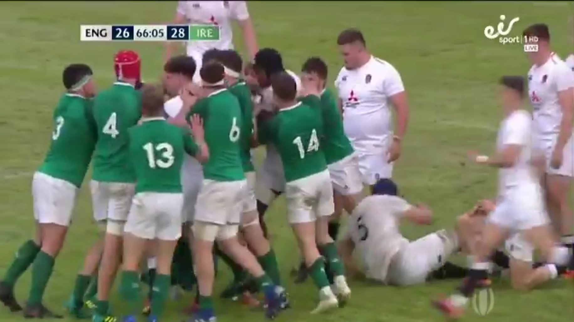 England U20s prodigy RED CARDED for horror spear tackle