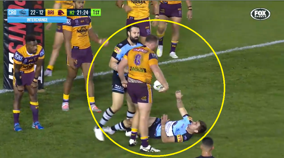 Rugby League nutter uses MMA leg sweep, before replay tells full story