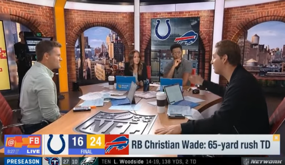 NFL television pundits react to Christian Wade's first touchdown