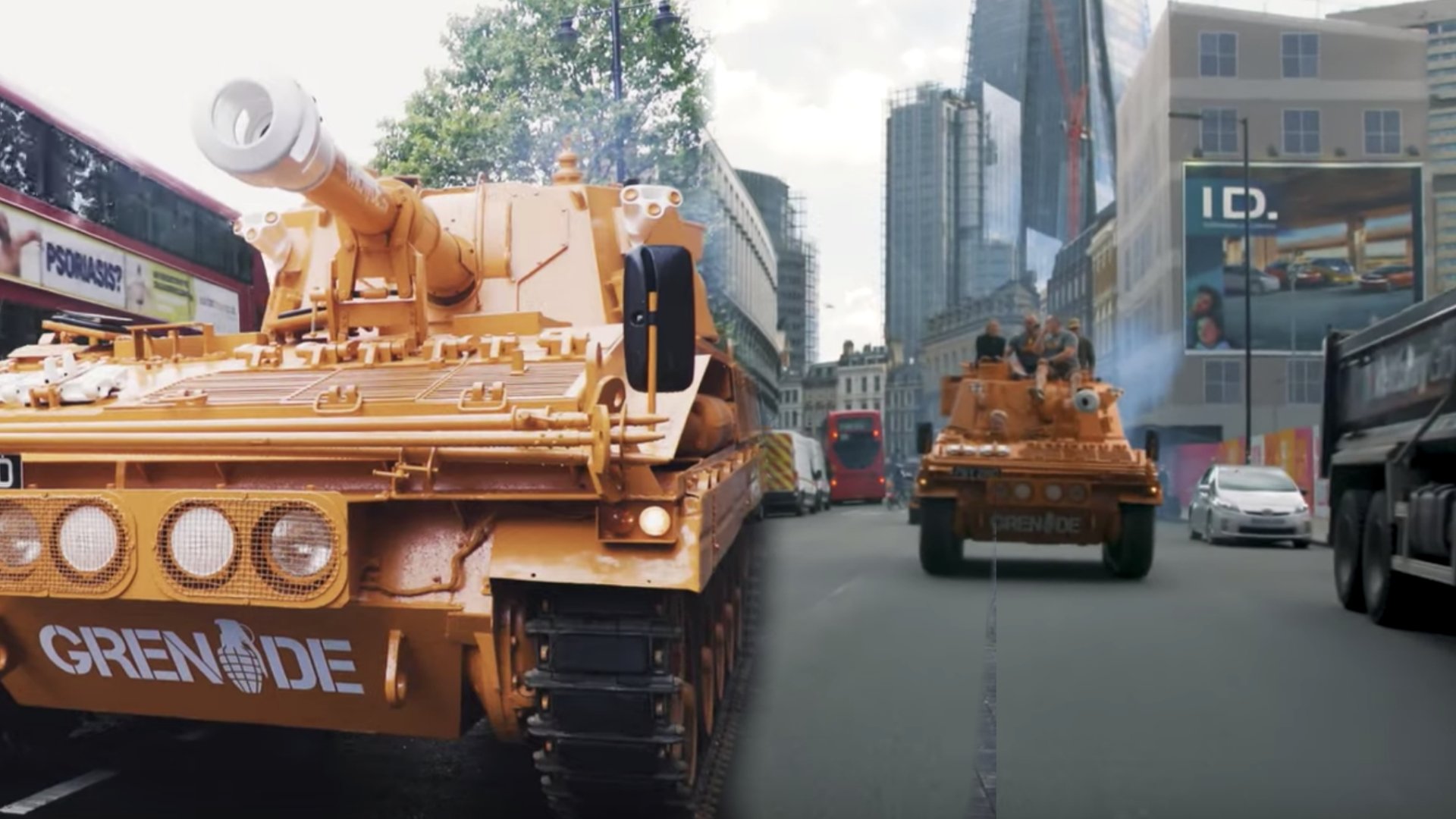 WATCH: James Haskell drives a tank around the streets of London