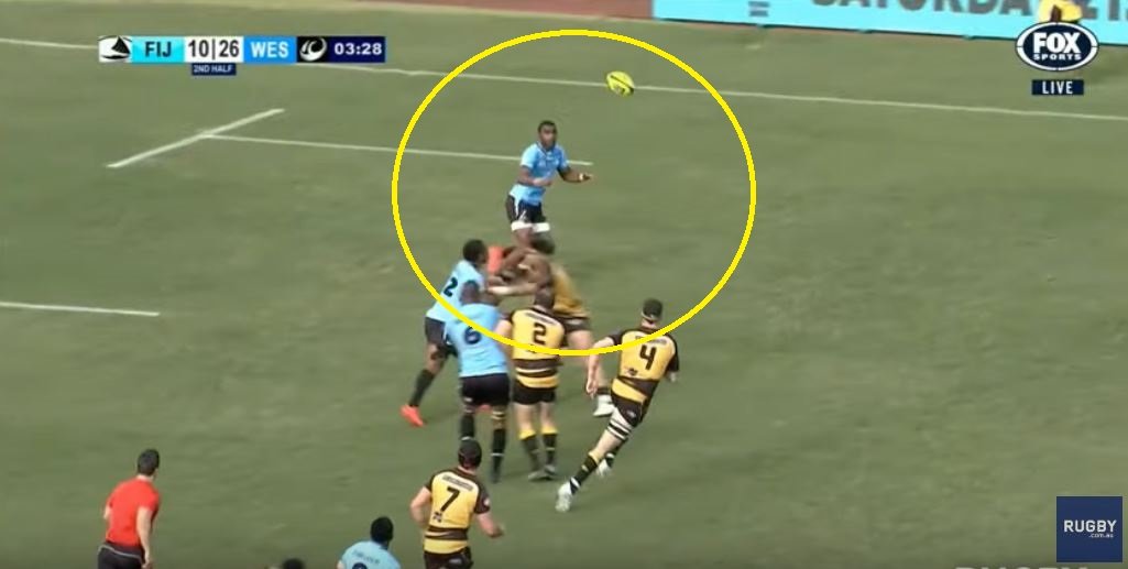 Fijian Drua wing ploughs through player to score 80m try