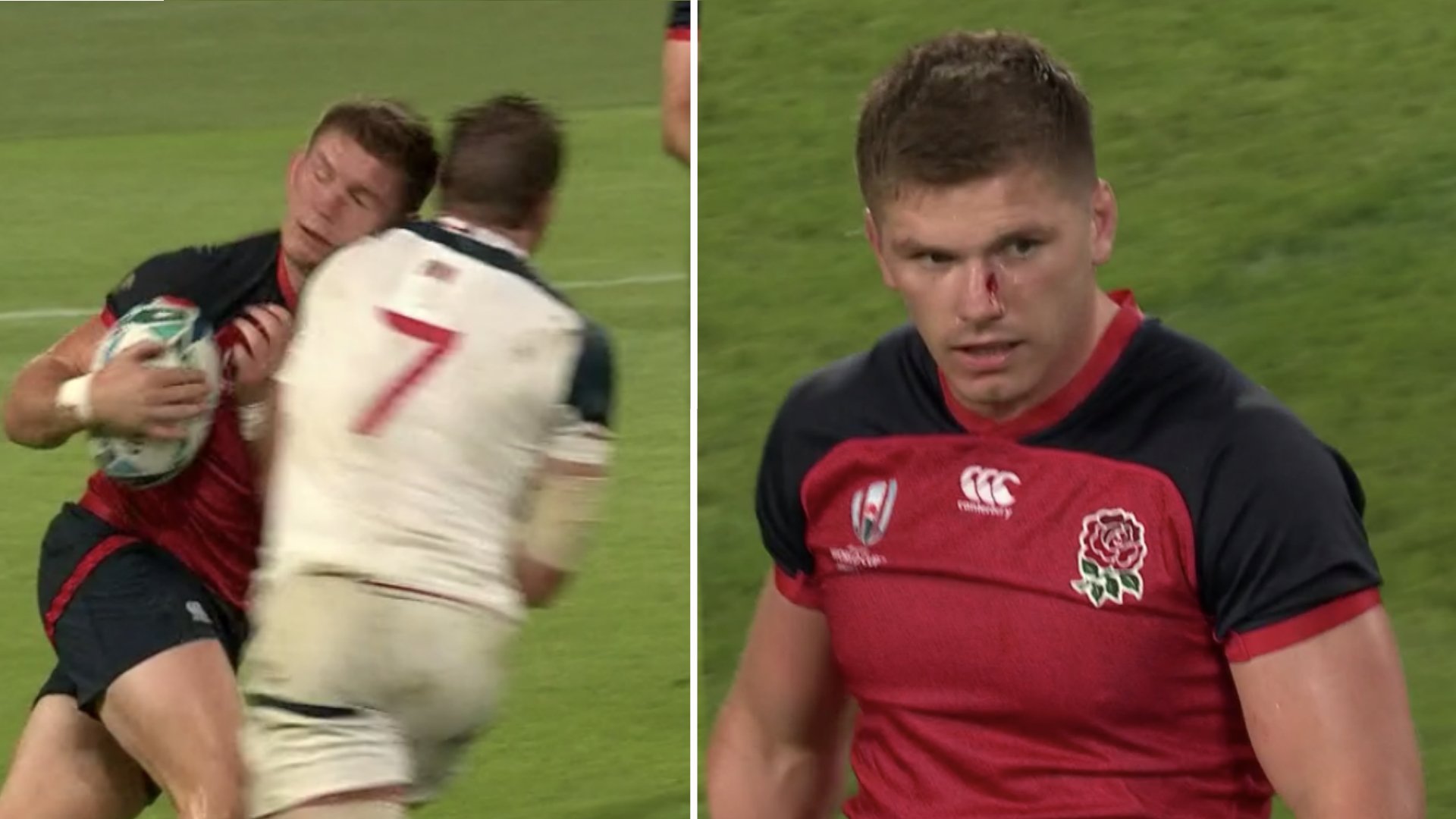 England fans are fuming about this cheap shot on Owen Farrell