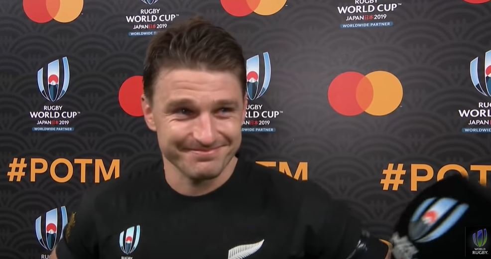 Beauden Barrett gets properly emotional when interviewer asks about the passing of his grandad