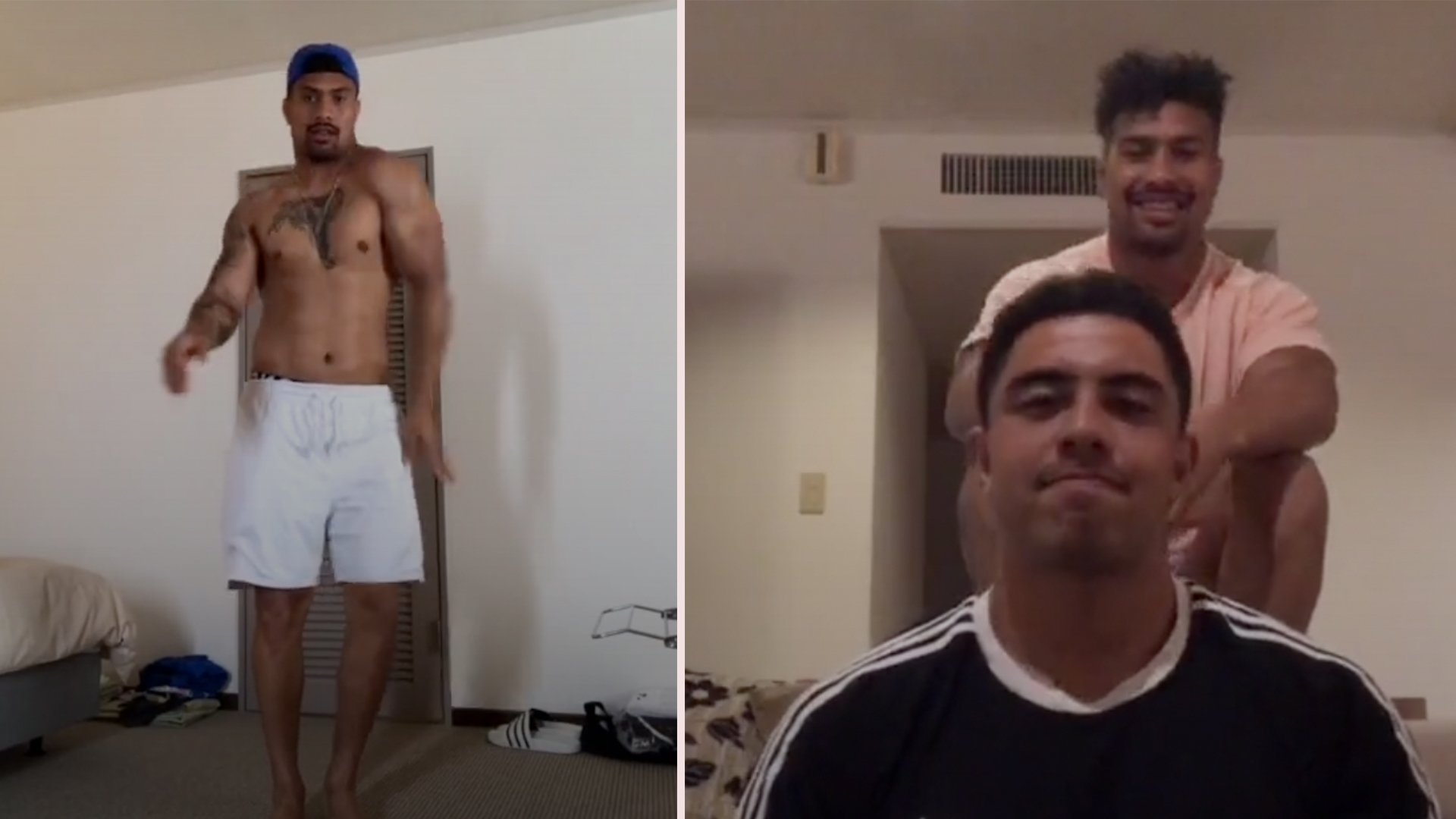 The All Blacks are taking part in the bizarre new Tik Tok craze