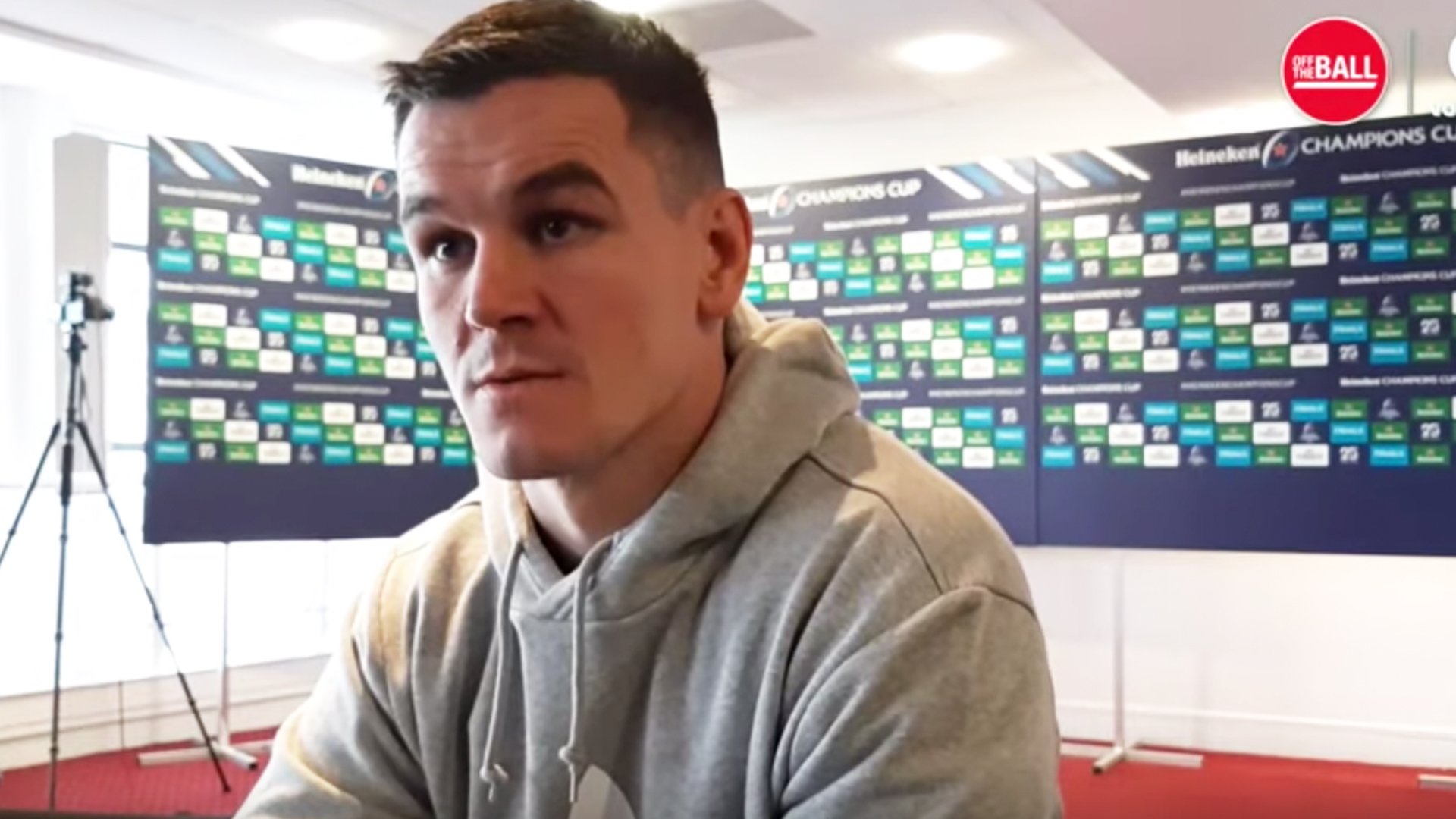 Johnny Sexton interview turns awkward when asked about the Rugby World Cup