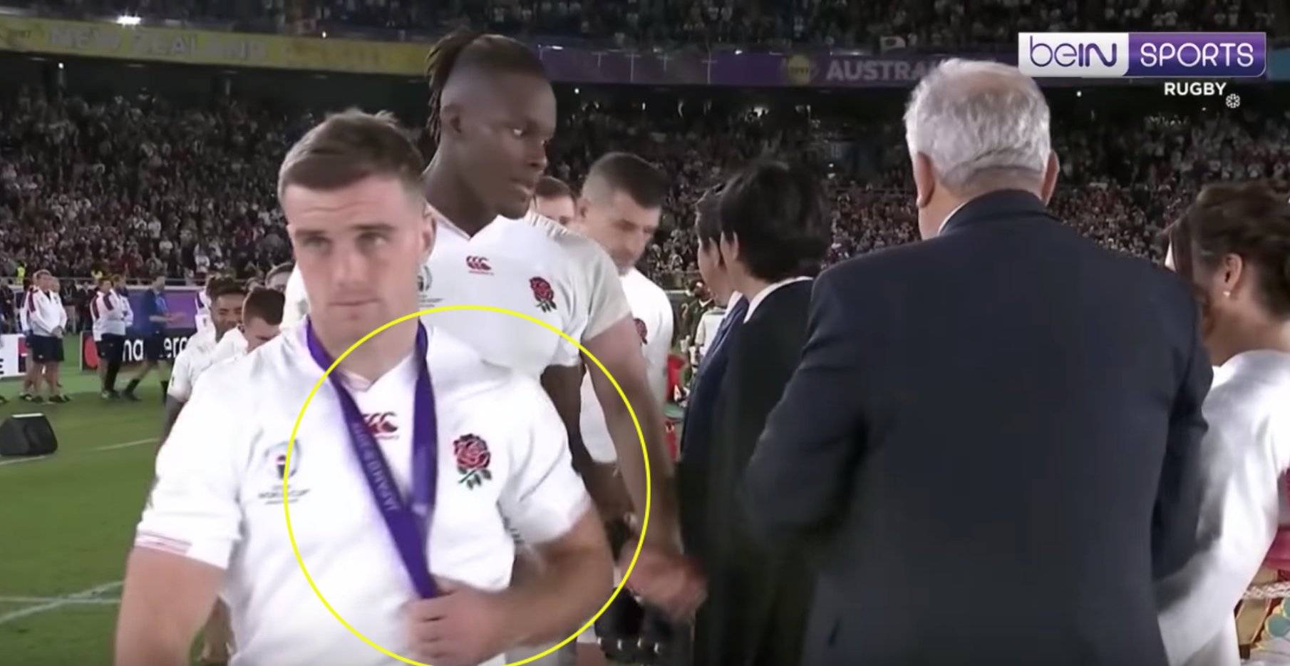 Rugby fans are outraged at what England have done with their silver medals since losing final