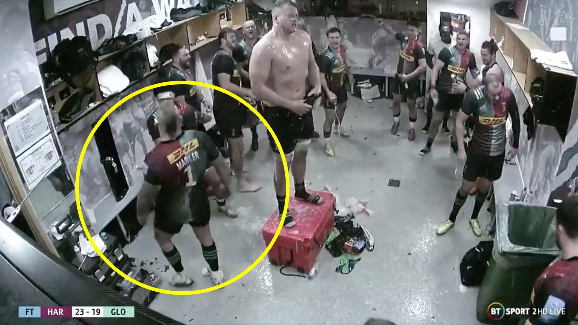 Footage of the Harlequins changing room celebrations is the best thing you'll see all week